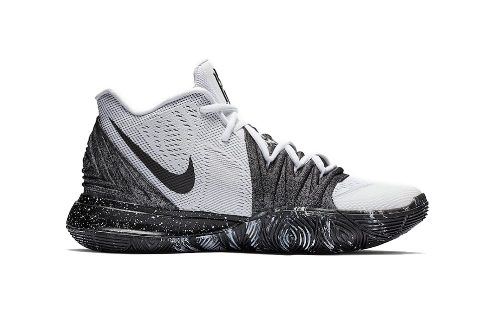  Nike Kyrie 5 EP Fifth Generation BLACK MAGIC Black and White Star Game Men 's Basketball Shoes